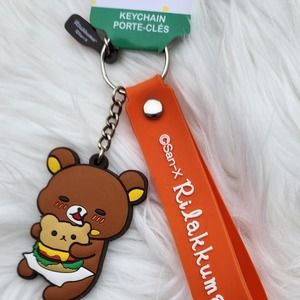 San-X Rilakkuma Happy Holiday Picnic burger keychain